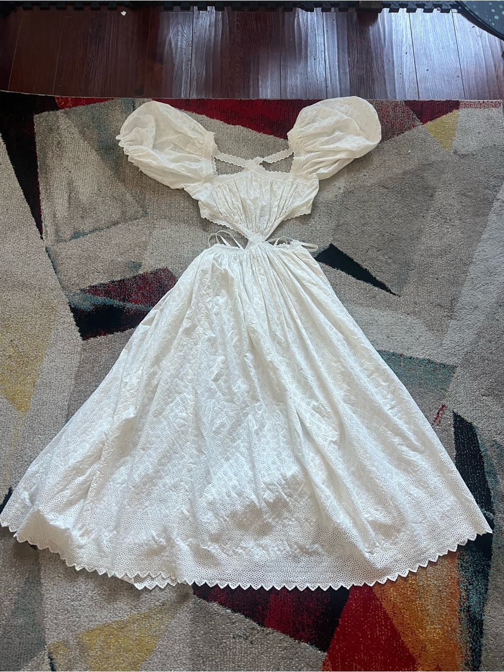 VGUC Doen Ravenna Dress in Cream Eyelet Size Small